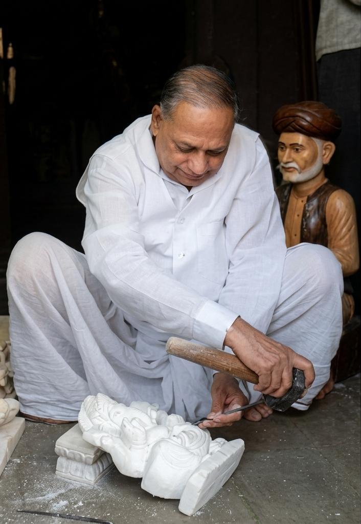 Traditional Indian marble sculpture heritage tradition
